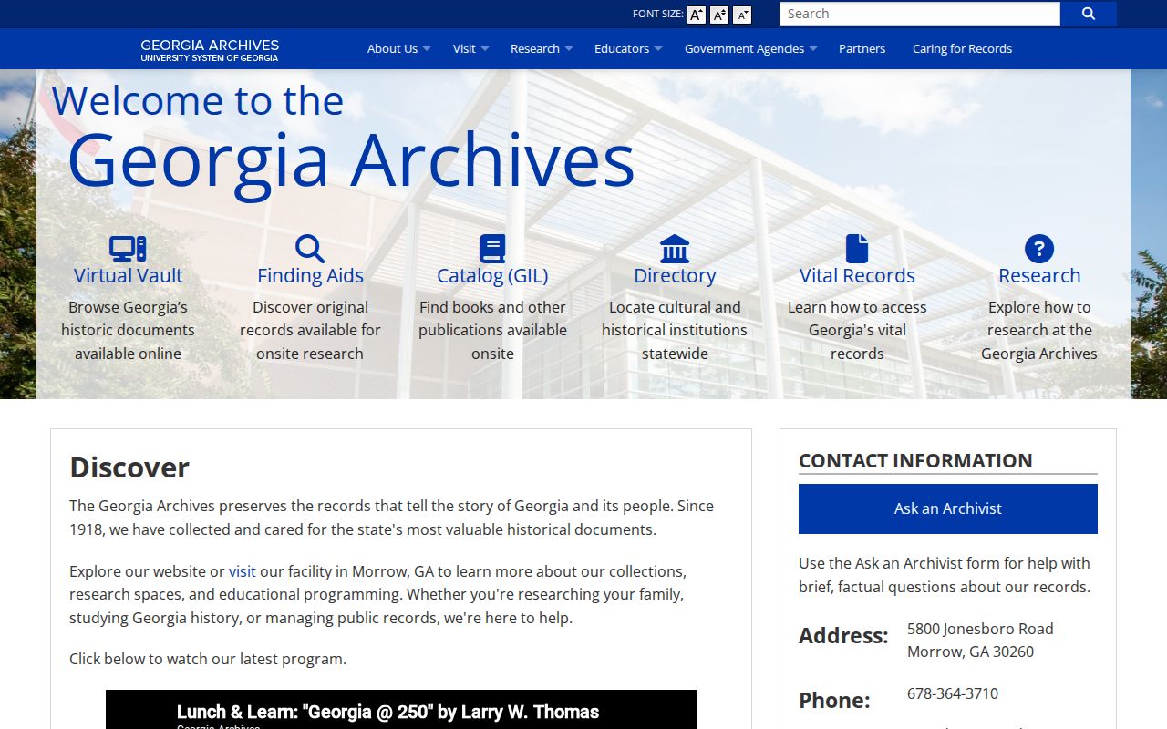Augusta people search through Georgia Archives collections