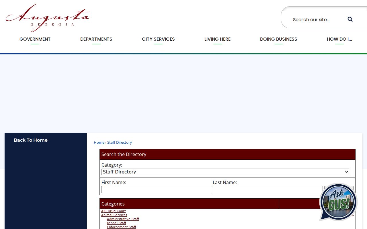 Augusta people directories city staff search