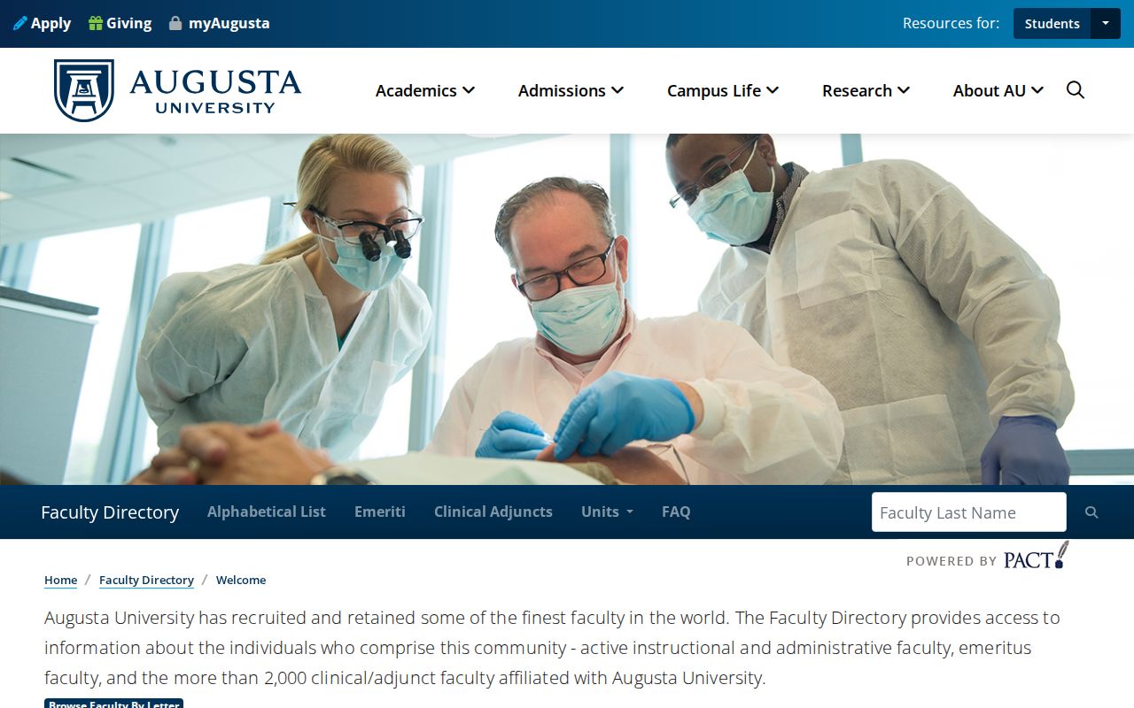 Augusta people directories university faculty search